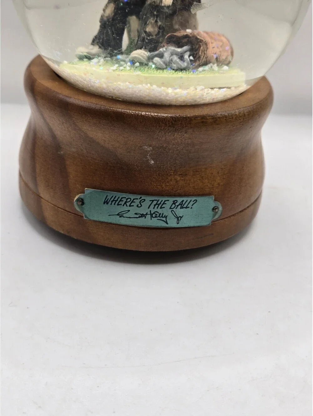 VTG Emmett Kelly Jr Where’s The Ball Clown Musical Snow Globe Music Box Flambro